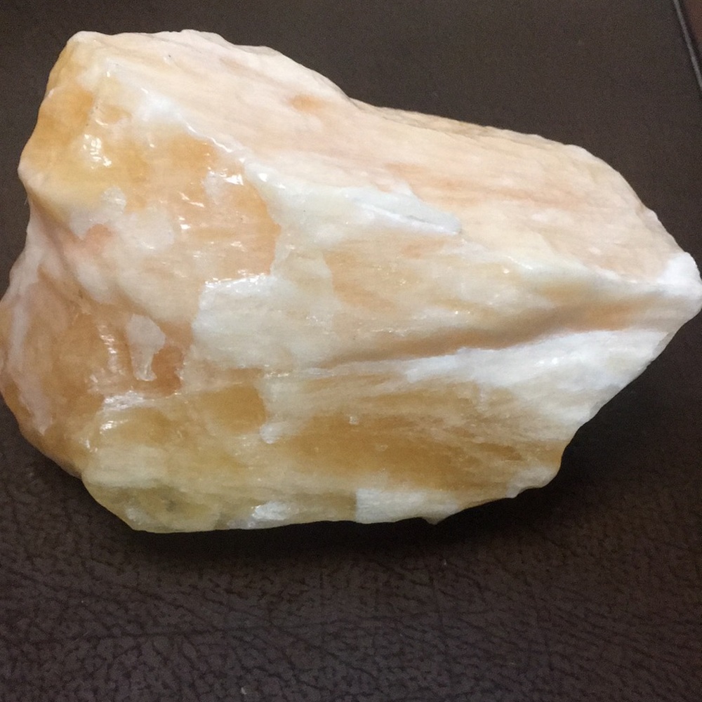 Large Orange Calcite polished stone